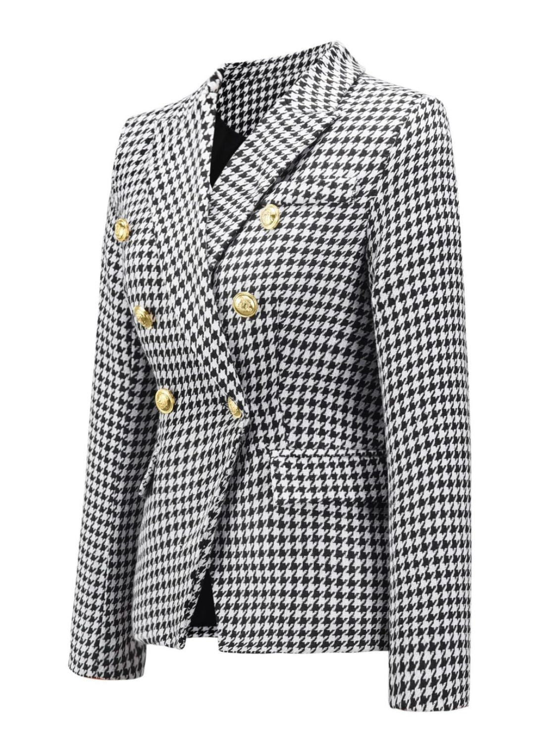 Lapel Collar Long Sleeve Blazer - felvior