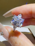 3 Carat Moissanite 925 Sterling Silver Square Shape Ring - felvior