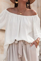 Lace Detail Off-Shoulder Blouse