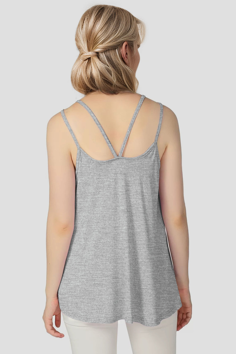 Basic Bae Bamboo Scoop Neck Double Spaghetti Straps Cami - felvior
