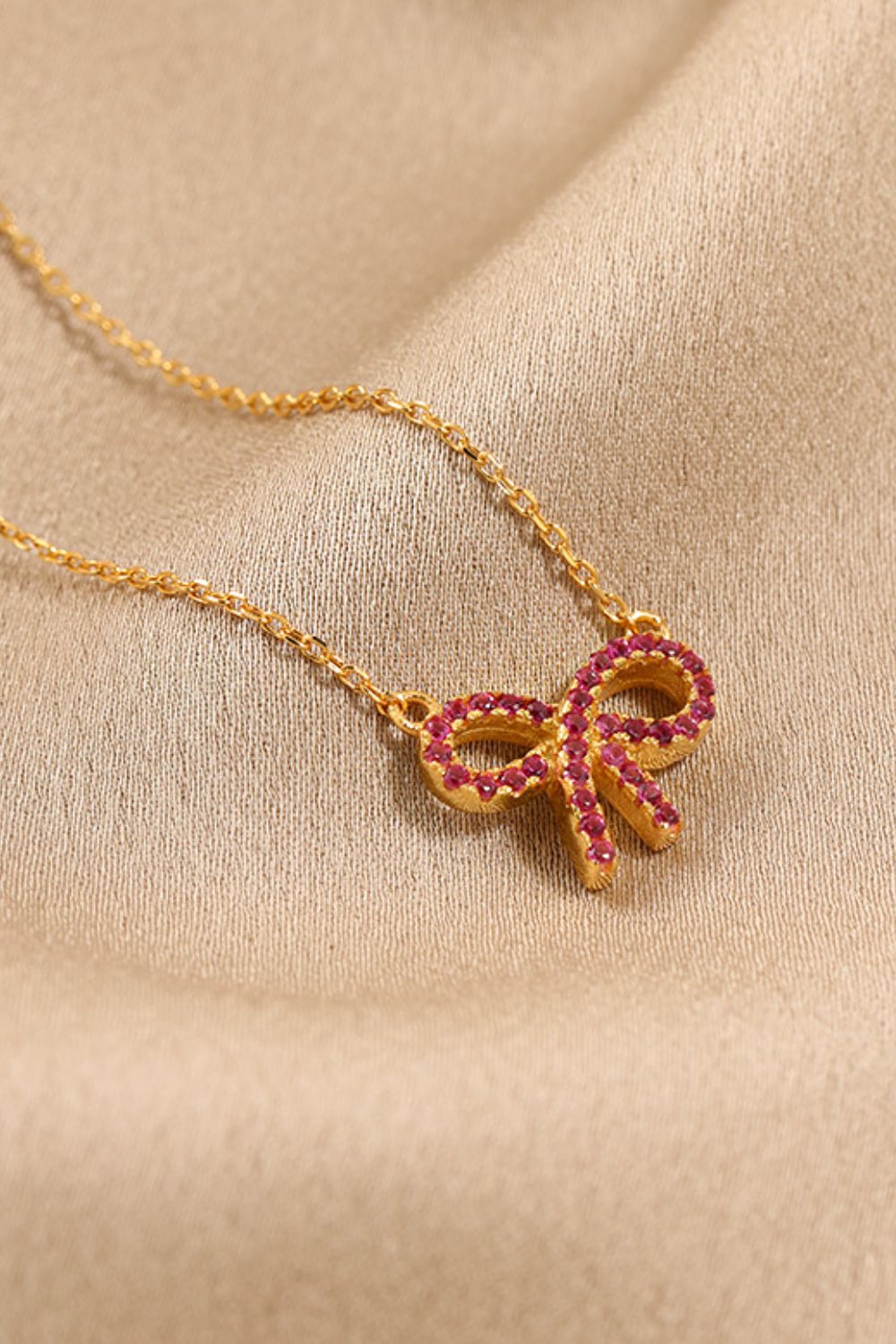 925 Sterling Silver Bow Necklace - felvior