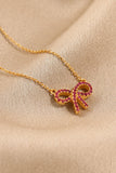 925 Sterling Silver Bow Necklace - felvior