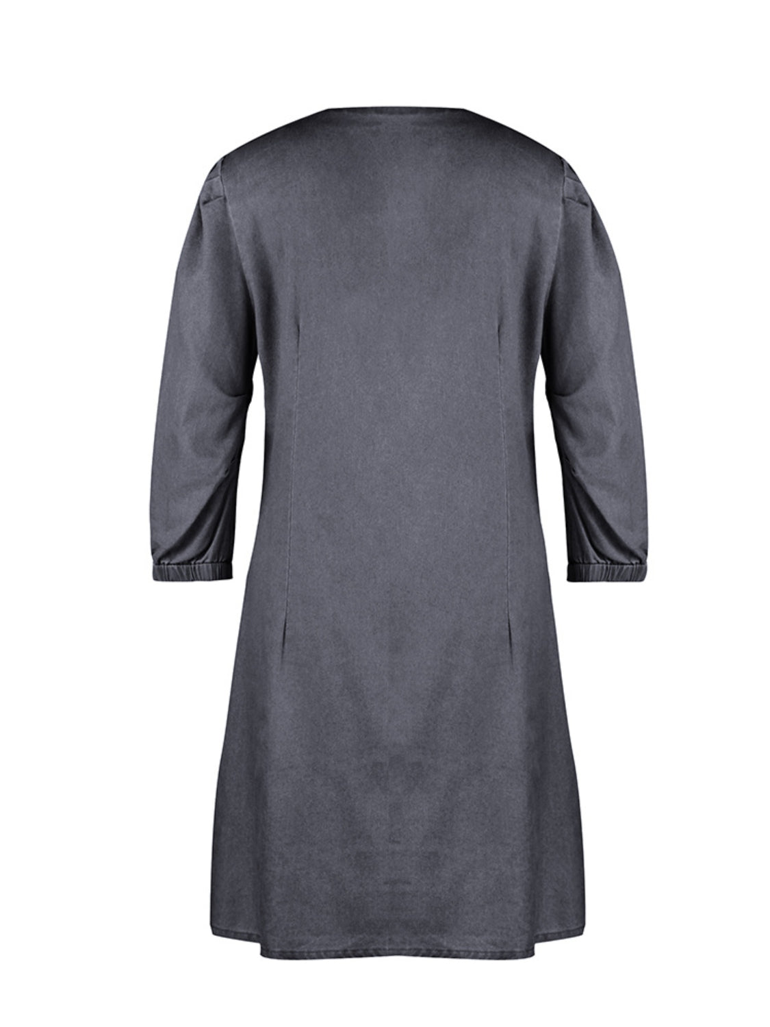 Full Size V-Neck Half Sleeve Dress - felvior
