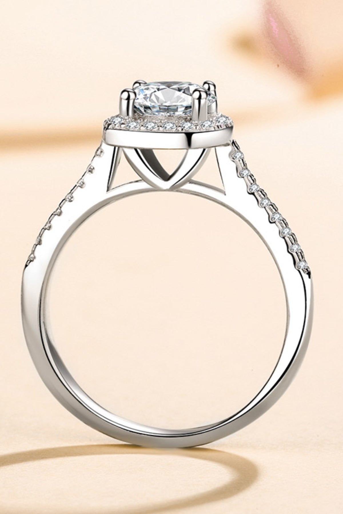 1 Carat Moissanite 925 Sterling Silver Ring - felvior