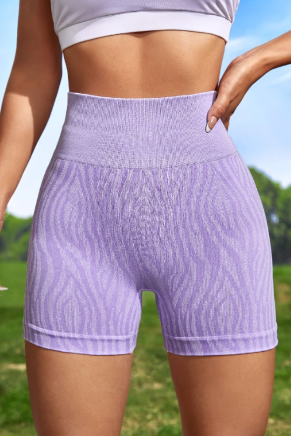 Wide Waistband Slim Fit Active Shorts - felvior