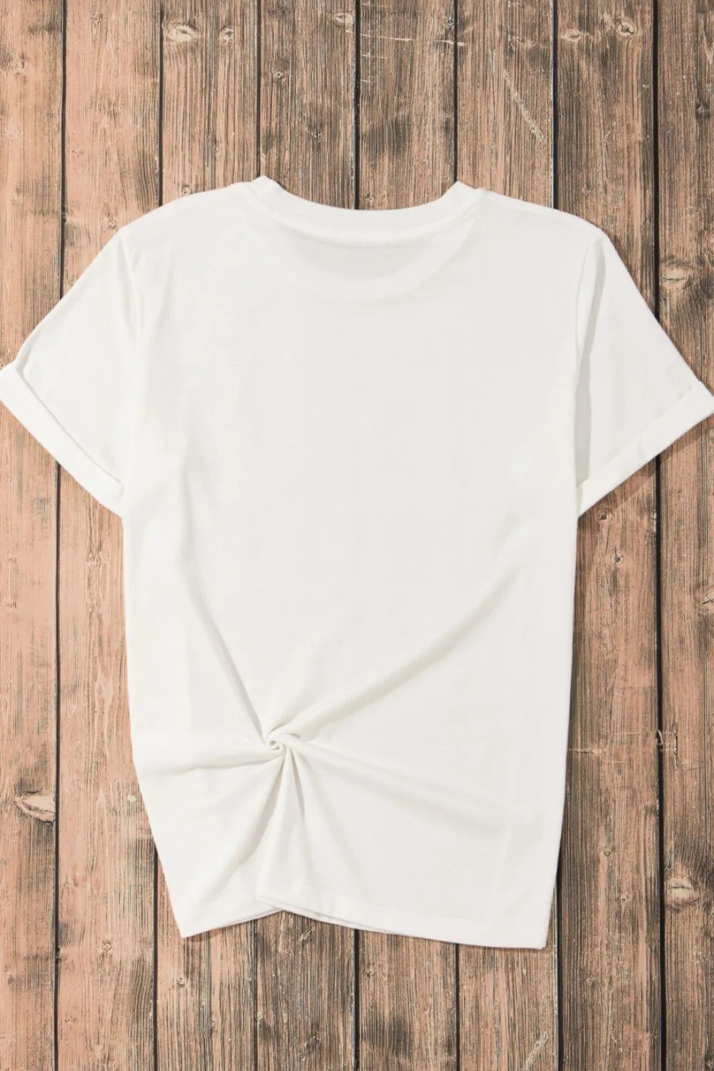 Sequin Cherry Round Neck Short Sleeve T-Shirt