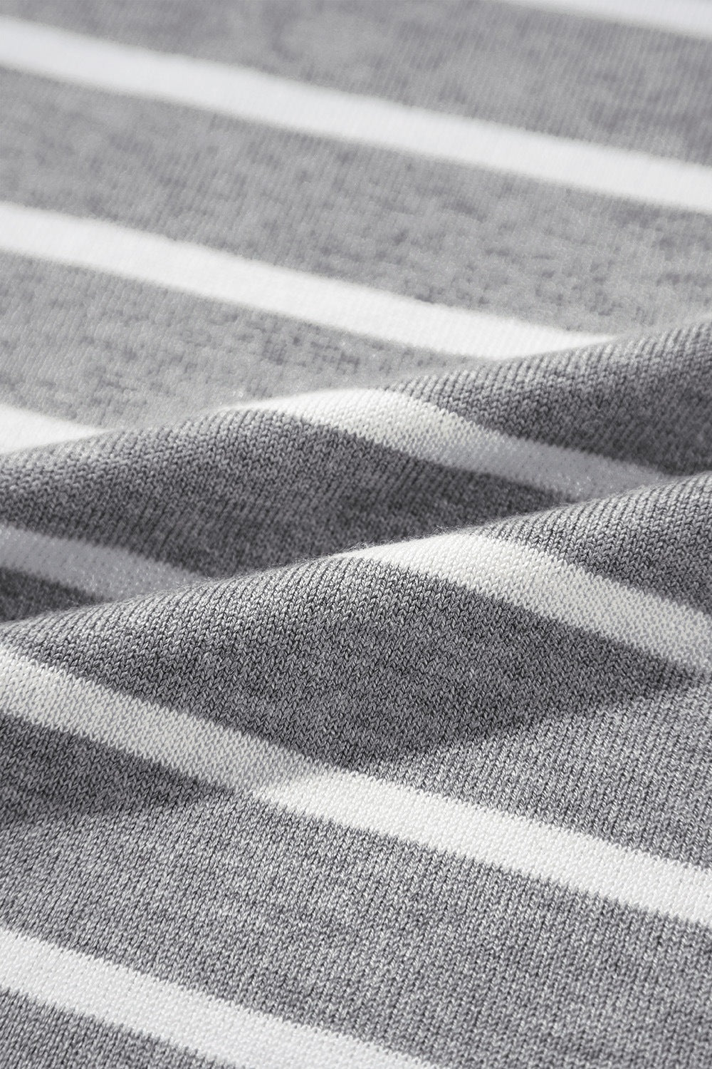 Striped Short Sleeve Knit Top - felvior