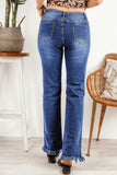 Ripped Frayed Hem Jeans - felvior