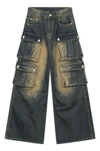 Men's Washed Wide Leg Jeans
