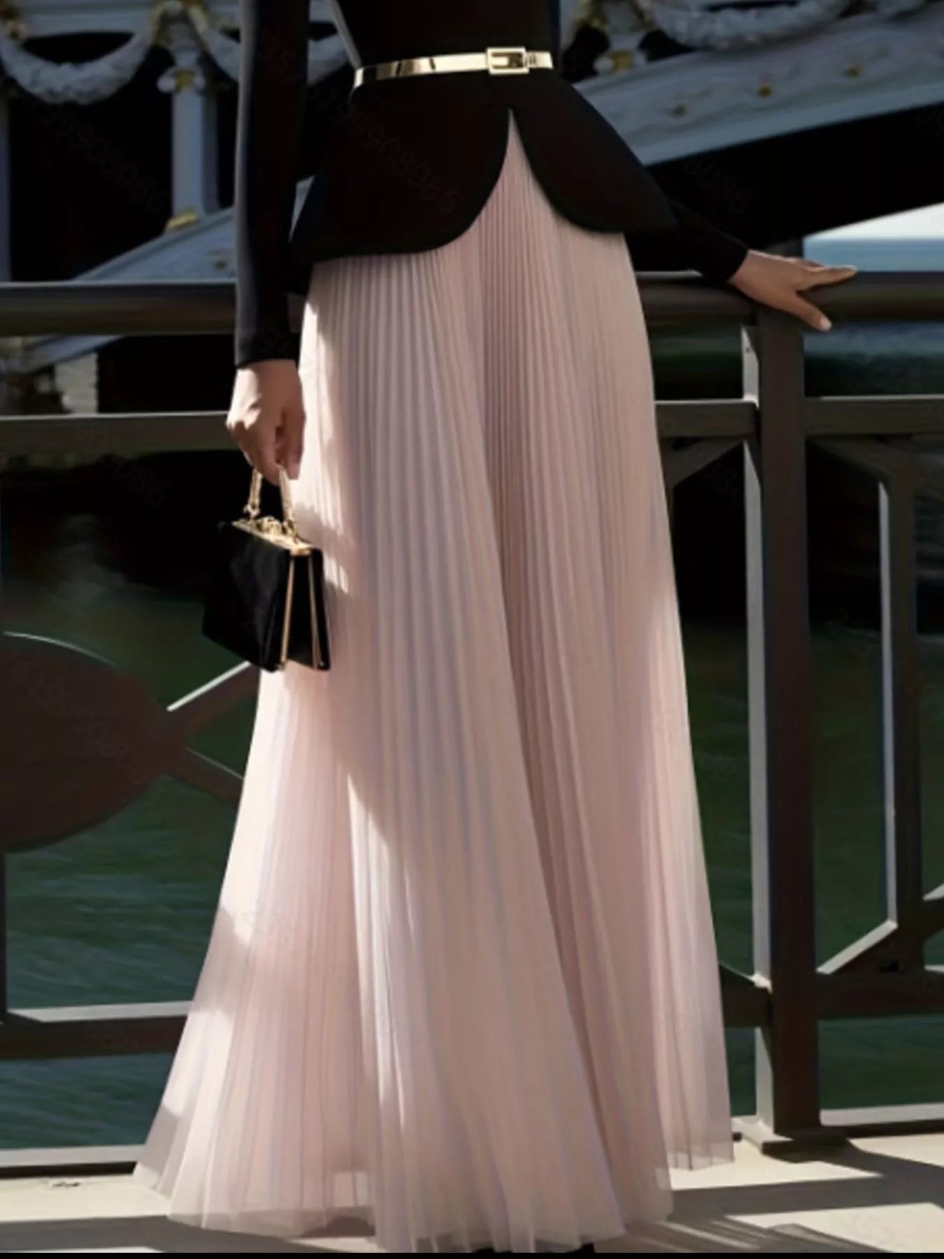 Pleated Maxi Skirt Secondary image