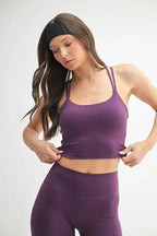 MONO B Venice Cloud Light Crisscross Sports Bra