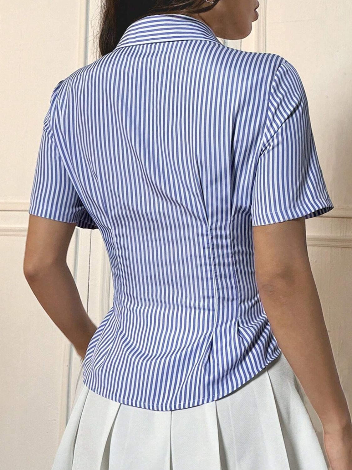 Button Down Short Sleeve Shirt - felvior