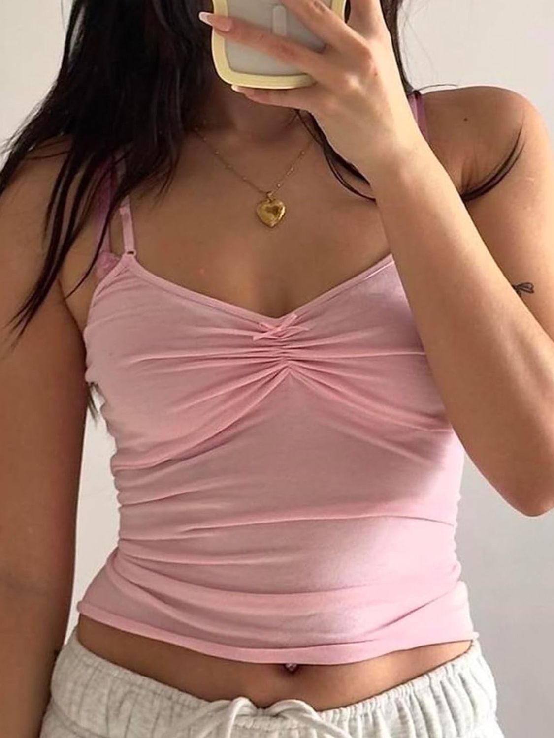 Devine Ruched V-Neck Cami Secondary image