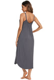 V-Neck Midi Lounge Dress - felvior