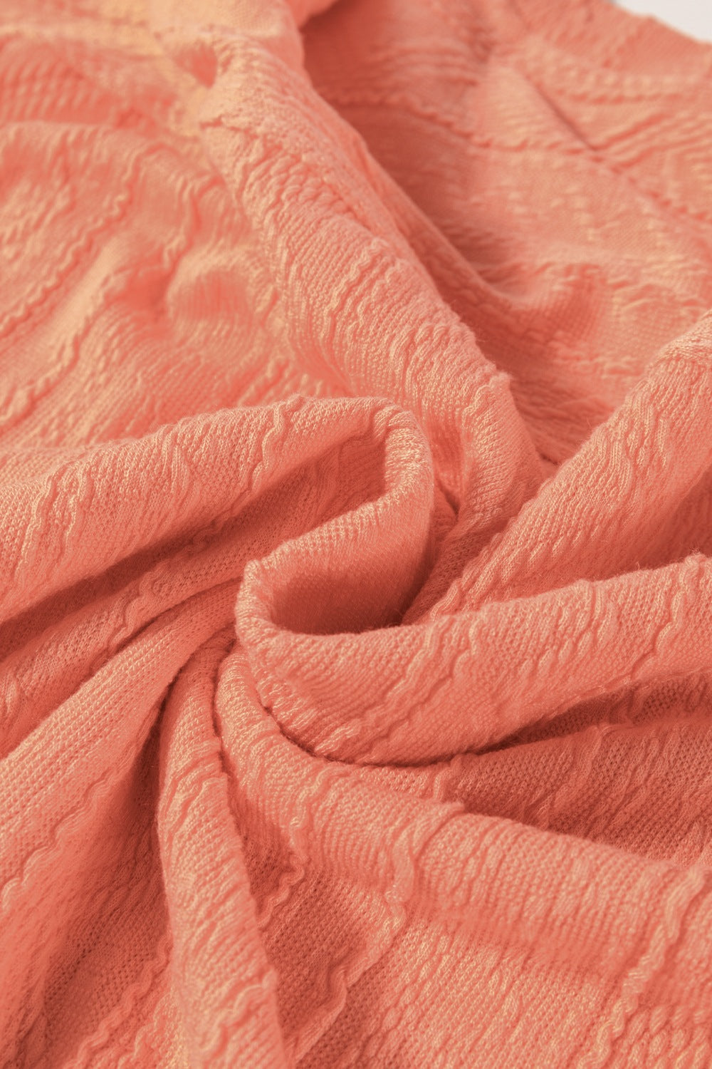 Texture Short Sleeve Top and Shorts Set