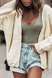 Cable-Knit Open Front Cardigan - felvior