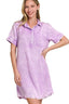 Zenana Tencel Mineral Washed Collared Shirts Dress