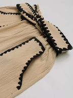 Perfee Tied Contrast Trim Shorts