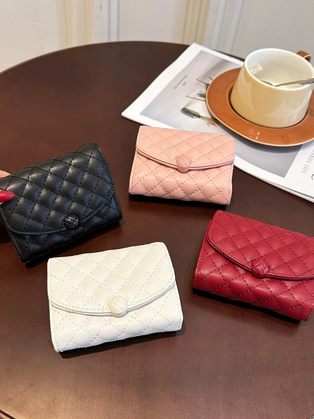 PU Leather Solid Color Wallet Secondary image