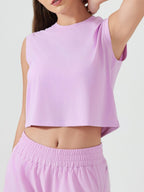 Millennia Round Neck Cropped Active Tank
