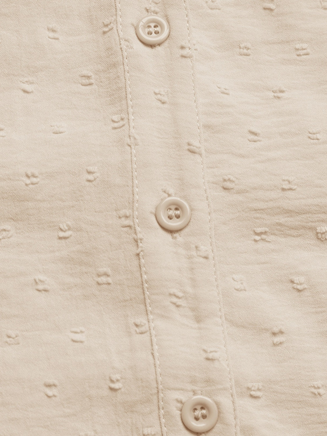 Swiss Dot Cutout Button Down Shirt - felvior