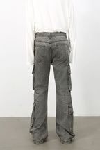 Men's Mid Rise Jeans with Cargo Pockets