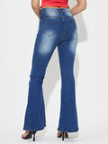 Mid-Rise Waist Bootcut Jeans - felvior