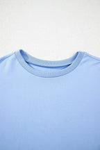 Loose Half Sleeve Hi Low Hem T Shirt