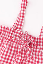 Tied Front Textured Square Neck Cami