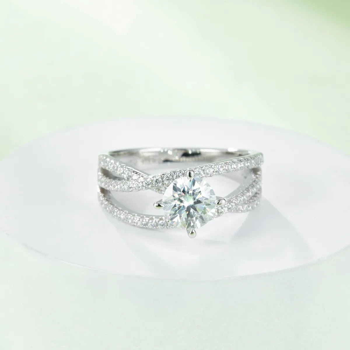 1 Carat Moissanite 925 Sterling Silver Ring - felvior