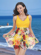 Printed Wide Strap Two-Piece Swim Set