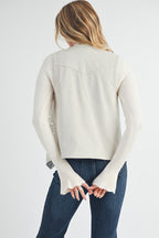 Aemi + Co Heart Rivet Detail Suede Vest Coat