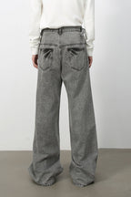 Men's Wide Leg Jeans with Pockets
