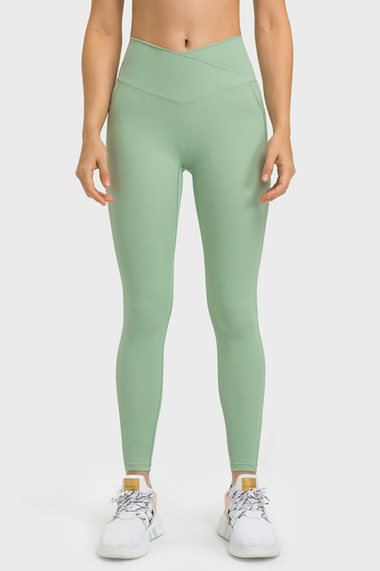 Millennia V-Waist Yoga Leggings with Pockets - felvior