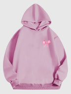 Bow Print Long Sleeve Hoodie