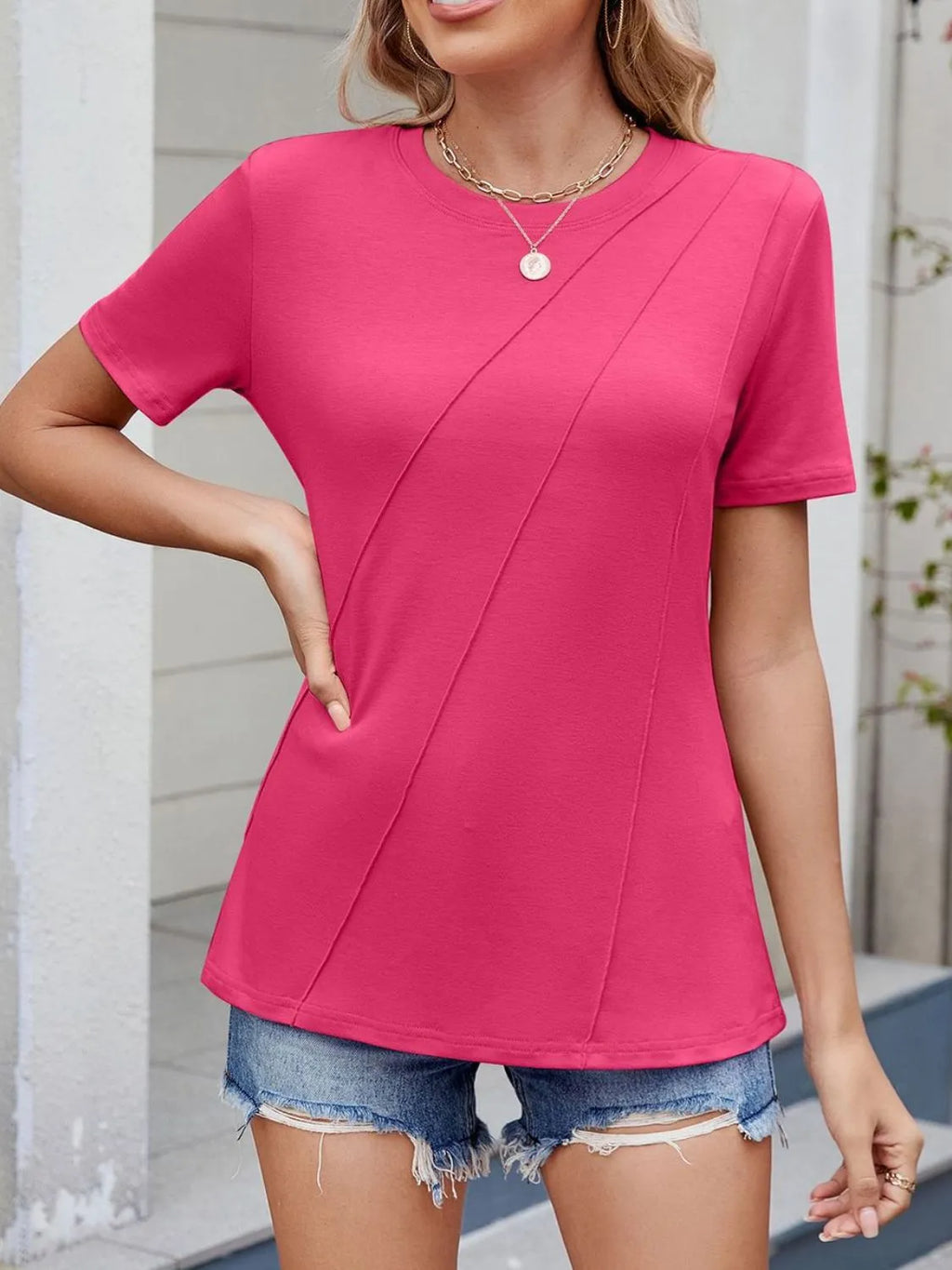 Round Neck Short Sleeve T-Shirt