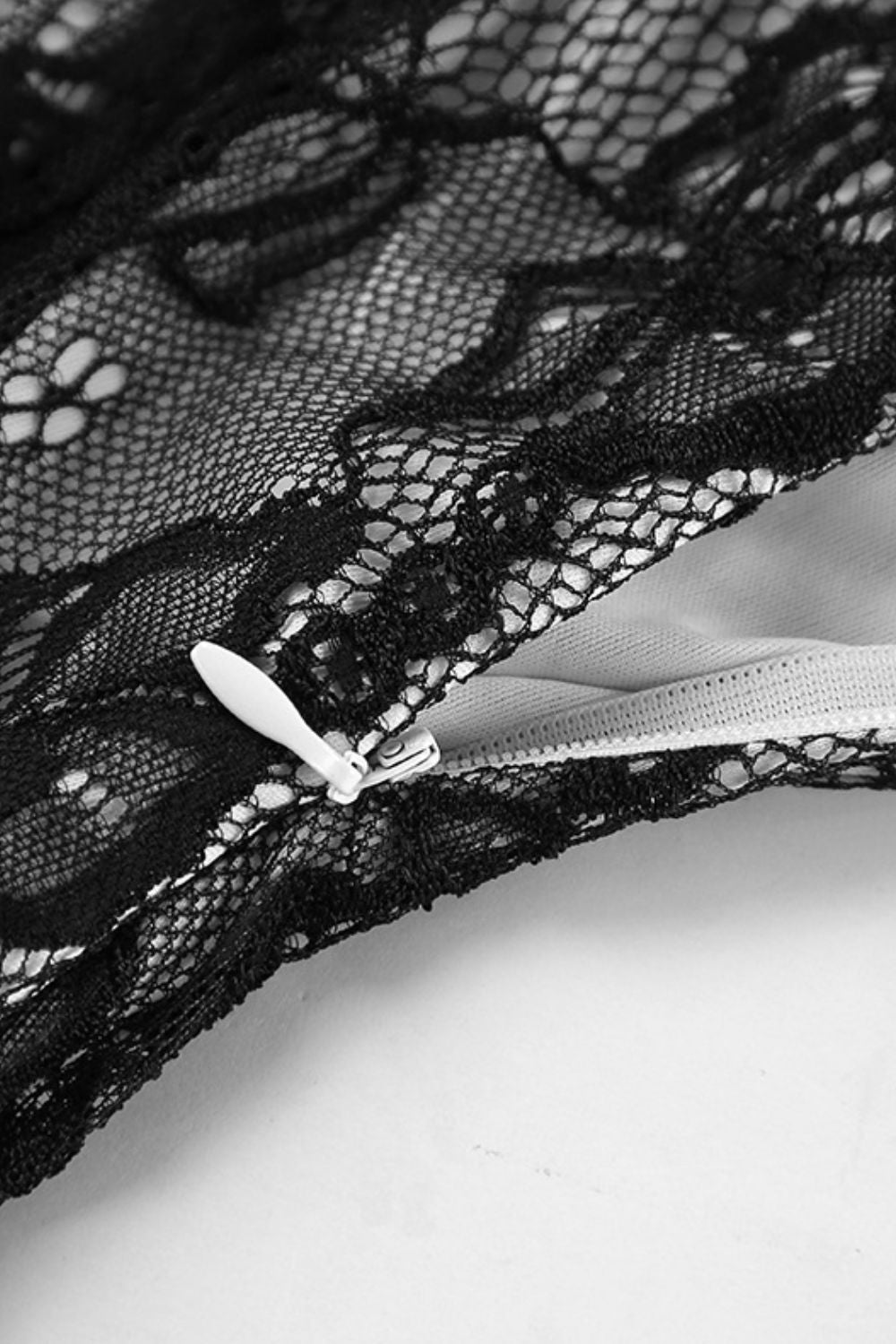 Lace Sweetheart Neck Flare Sleeve Mini Dress