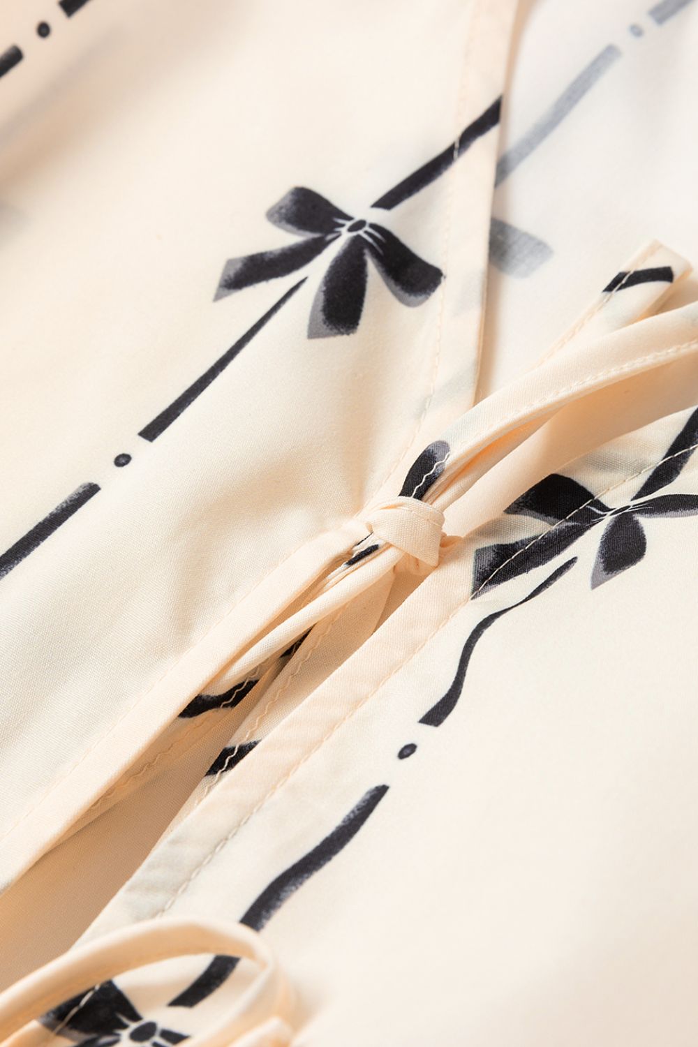 Tied Front Bow Print Peplum Tank