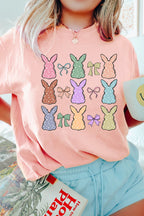 Dotty Bunny Bow Graphic Short Sleeve T-Shirt