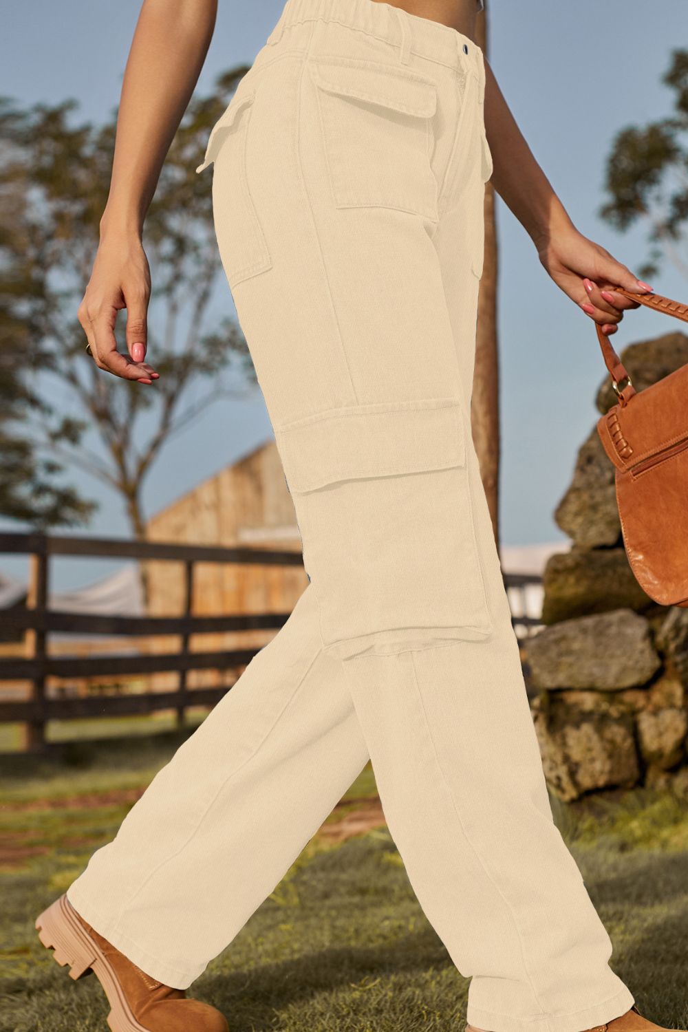Loose Fit Long Jeans with Pockets - felvior