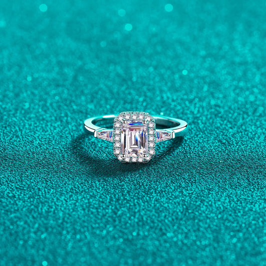 1 Carat Moissanite 925 Sterling Silver Ring - felvior