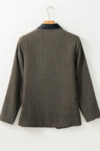 Pocketed Buttoned Long Sleeve Blazer