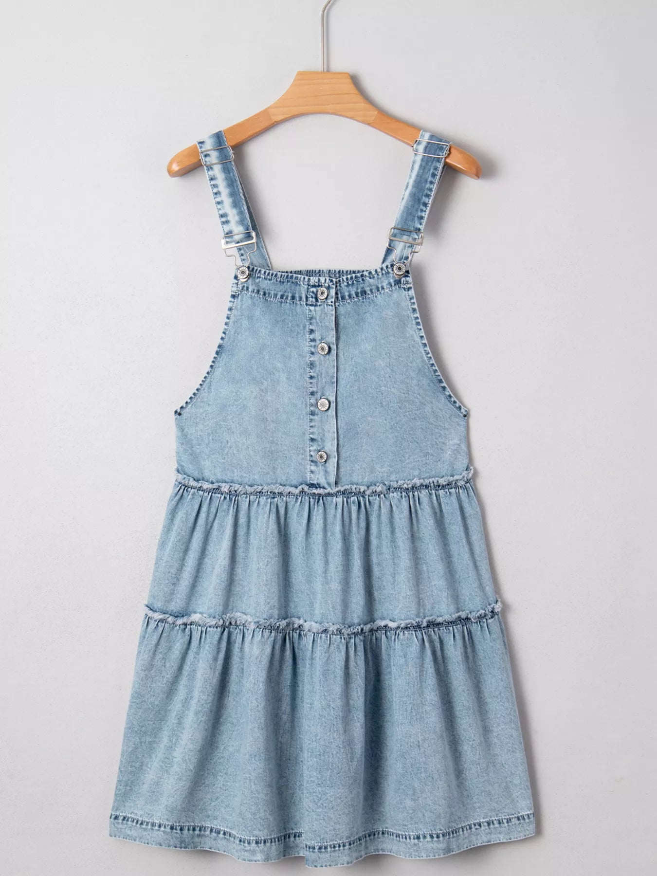 Tiered Flowy Overall Denim Dress Secondary image