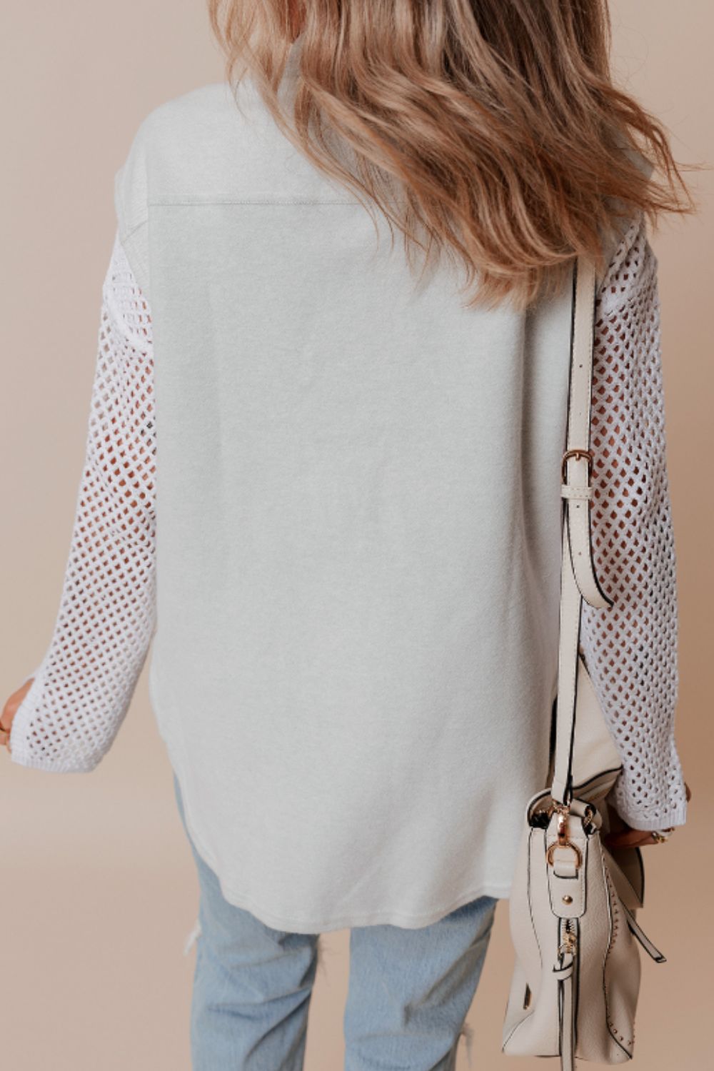 Pocketed Curved Hem Button Up Vest - felvior