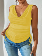 Side Drawstring Ruched Tank