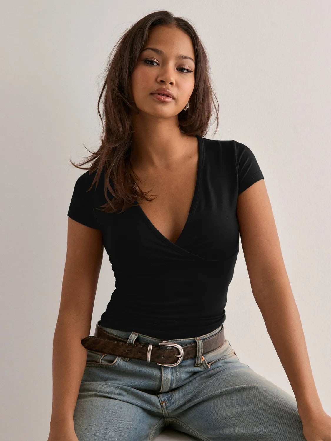 Surplice Short Sleeve T-Shirt