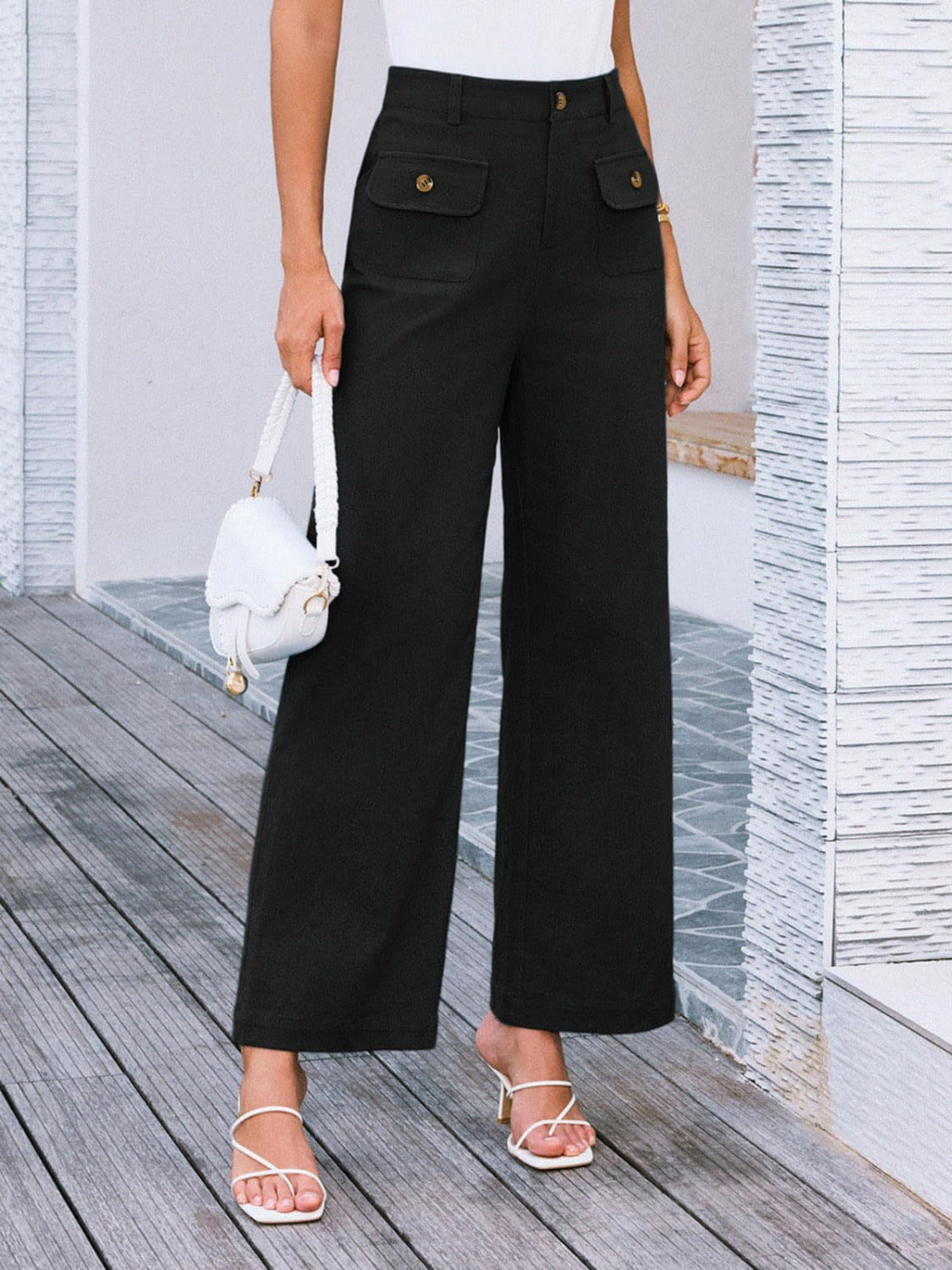 High Waist Wide Leg Pants - felvior