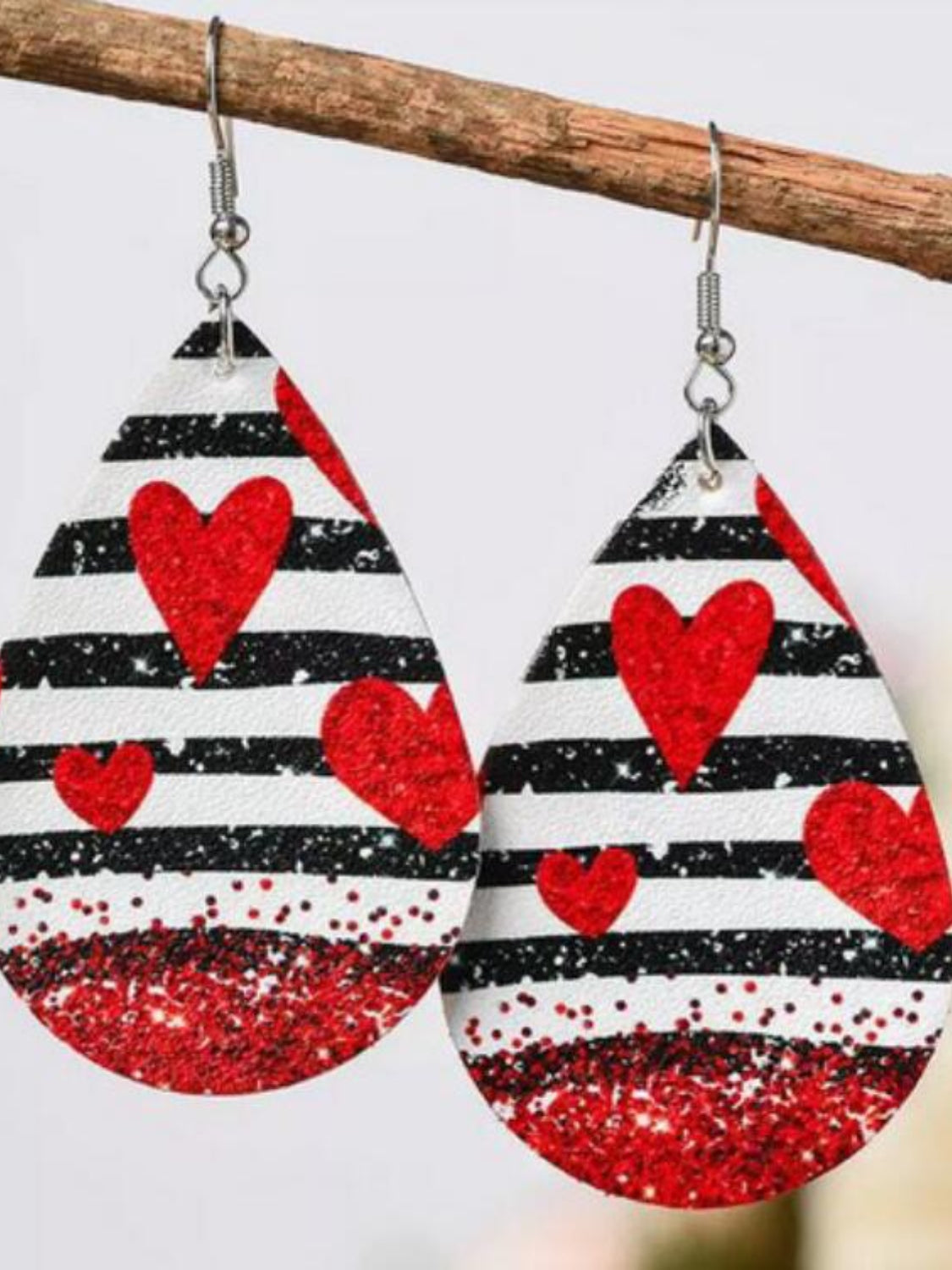 Printed PU Leather Dangle Earrings - felvior