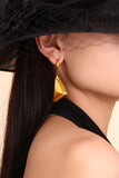18K Gold-Plated Triangle Dangle Earrings - felvior
