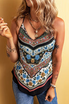 Mixed Floral Chevron Pattern Cami